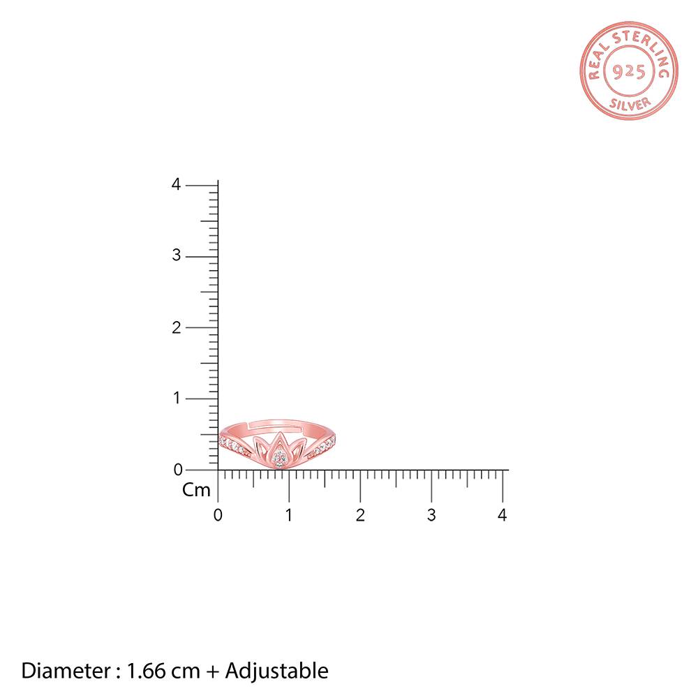 Giva 925 Silver Rose Gold Mridul Kamal Set : PD02515ER02786A0302R01820