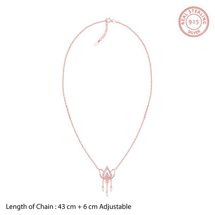 Giva 925 Silver Rose Gold Kamala Set| Gifts For Women And Girls | With Certificate Of Auth : PD02515ER02786