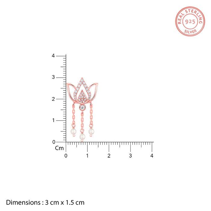 Giva 925 Silver Rose Gold Kamala Set| Gifts For Women And Girls | With Certificate Of Auth : PD02515ER02786