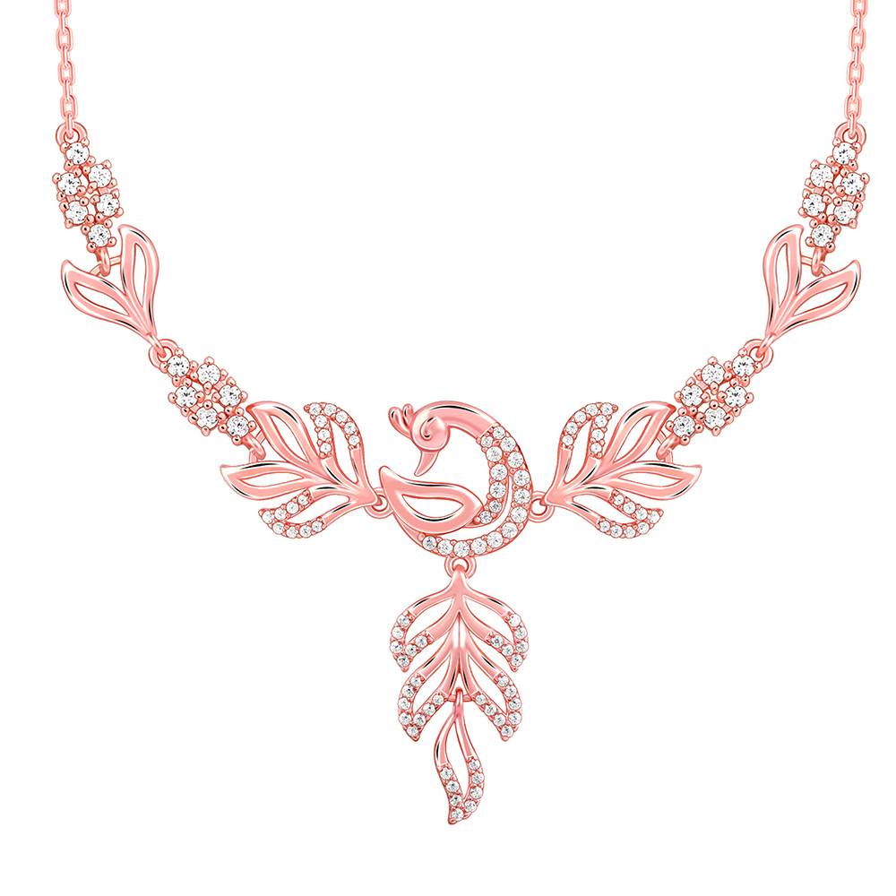 Giva 925 Silver Rose Gold Mor Necklace : PD02519