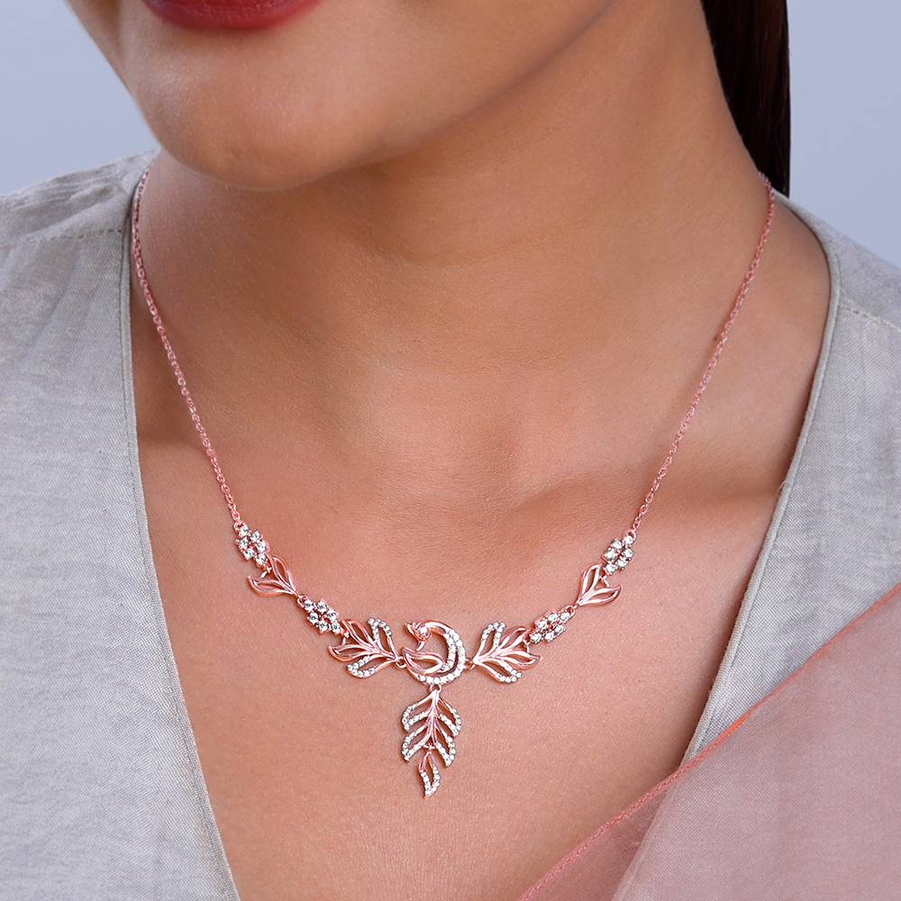 Giva 925 Silver Rose Gold Mor Necklace : PD02519