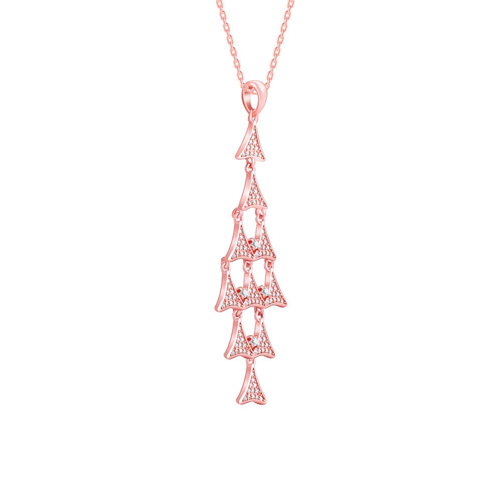 Giva 925 Silver Rose Gold Baum Pendant With Link Chain : PD02526