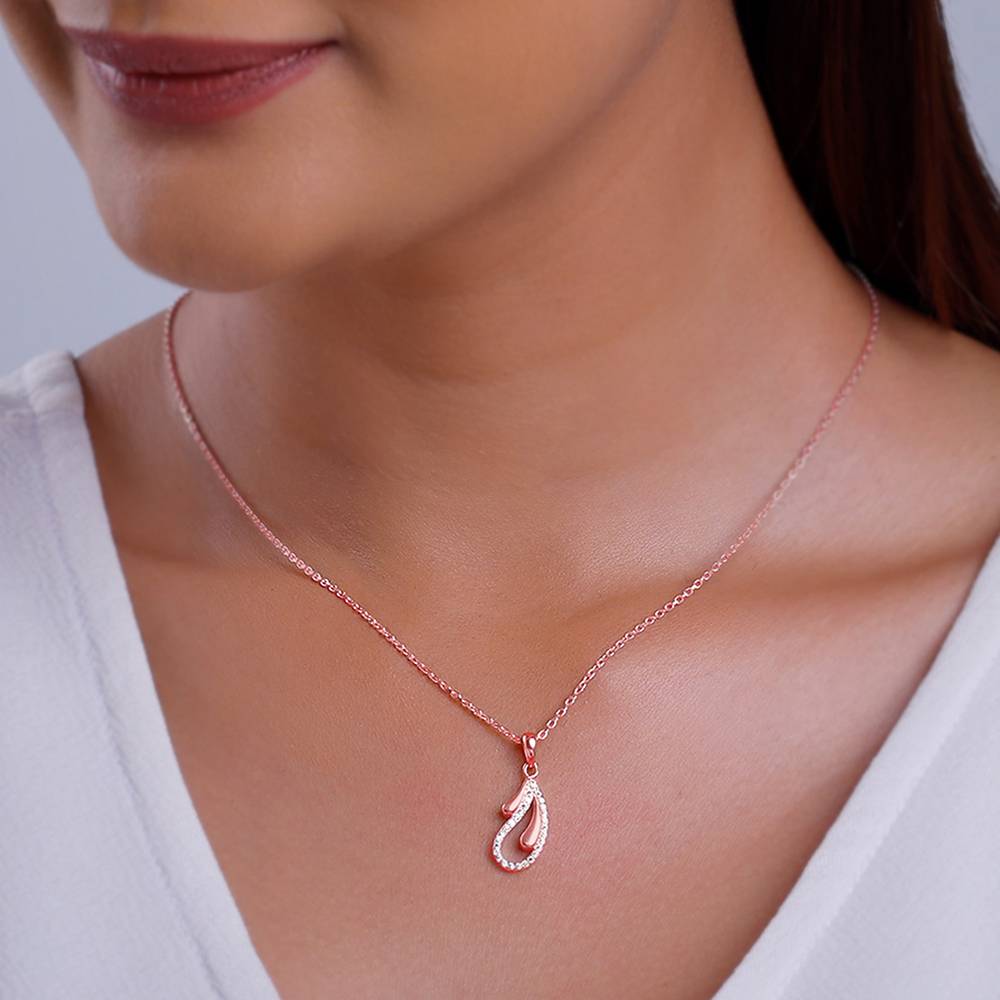 Giva 925 Silver Rose Gold Specially You Pendant With Link Chain| Necklace To Gift Women & Girls | With Certificate O : PD02528