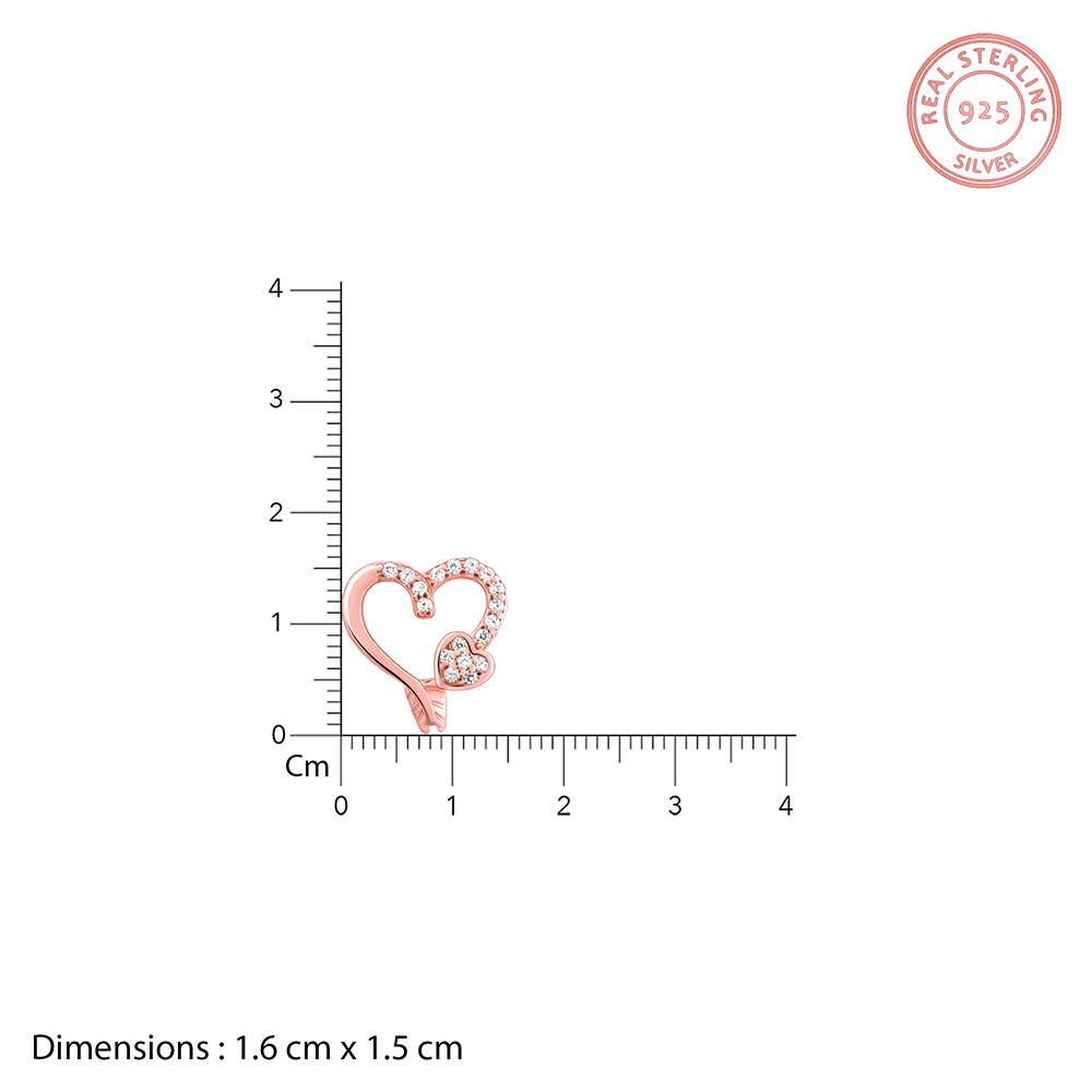 Giva 925 Silver Rose Gold Best Love Set| Gifts For Women And Girls | With Certificate Of Authenticity And 925 : PD02531ER02829