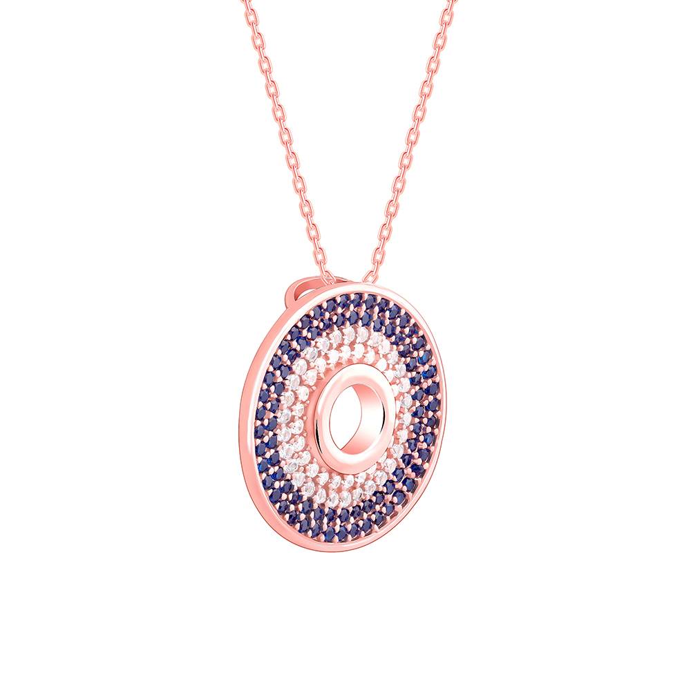 Giva 925 Silver Rose Gold Glittering Joy Pendant With Link Chain : PD02533