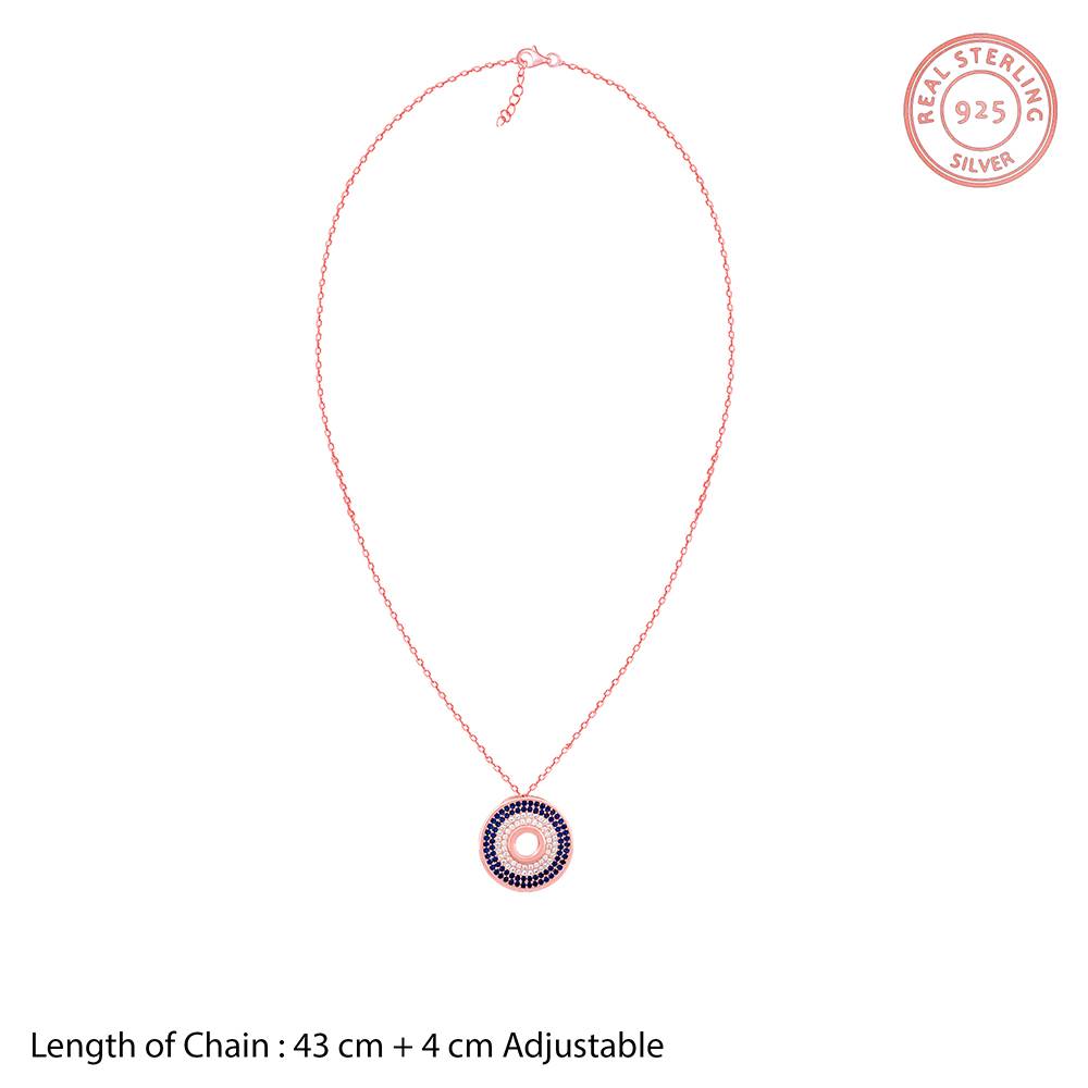 Giva 925 Silver Rose Gold Glittering Joy Pendant With Link Chain : PD02533