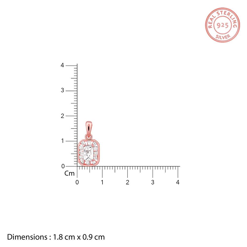 Giva 925 Silver Rose Gold Joyful Square Set| Gifts For Women And Girls | With Certificate Of Authenticity And : PD02535ER02833