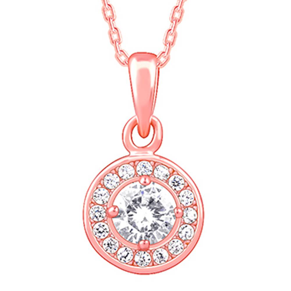 Giva 925 Silver Rose Gold Most Precious Pendant With Link Chain| Necklace To Gift Women & Girls | With Certificate O : PD02536