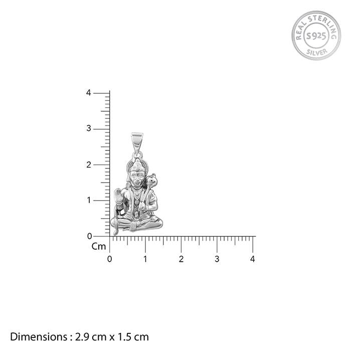 Giva 925 Silver Bajrangbali Pendant With Link Chain For Him | Gifts For Men And Boys | With Certific : PD02539