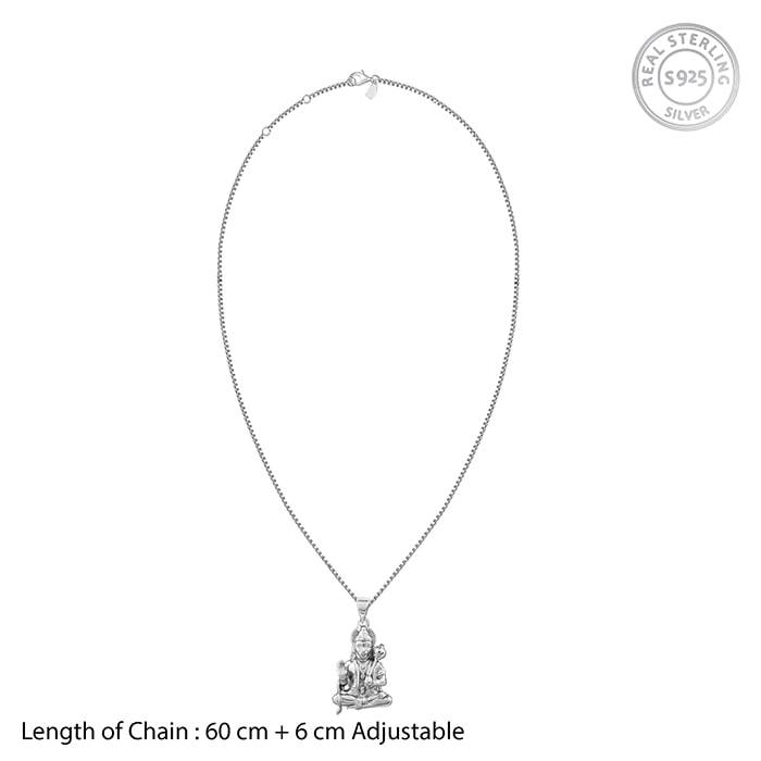 Giva 925 Silver Bajrangbali Pendant With Link Chain For Him | Gifts For Men And Boys | With Certific : PD02539