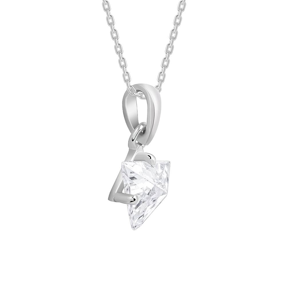 Giva 925 Silver Shiny Triangle Pendant With Link Chain| Necklace To Gift Women & Girls | With Certificate Of Authent : PD02544