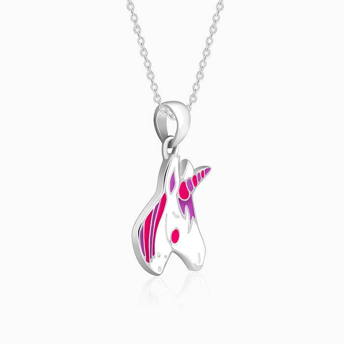 Giva 925 Silver Fairy Unicorn Kid'S Pendant With Link Chain| Necklace To Gift Women & Girls | With Certificate Of Au : PD02546