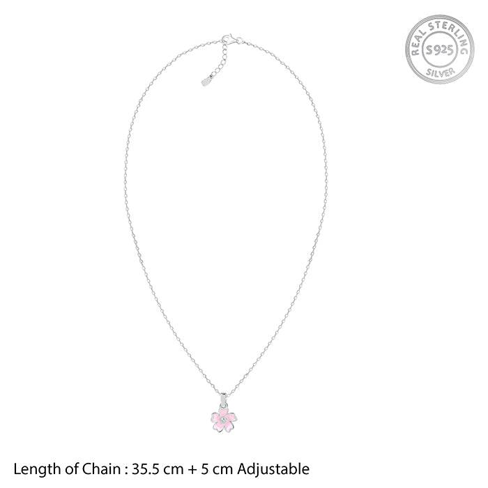 Giva 925 Silver Adorable Flower Kid'S Pendant With Link Chain| Necklace To Gift Women & Girls | With Certificate Of  : PD02549