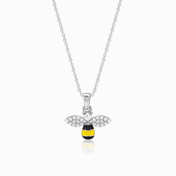 Giva 925 Silver Bee Kid'S Pendant With Link Chain| Necklace To Gift Women & Girls | With Certificate Of Authenticity : PD02552