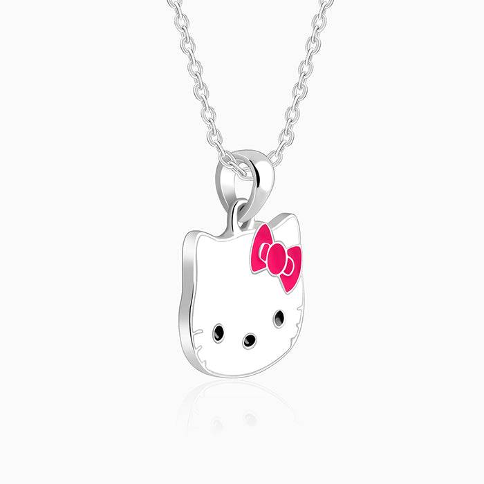 Giva 925 Silver Hello Kitty Kid'S Pendant With Link Chain| Necklace To Gift Women & Girls | With Certificate Of Auth : PD02553