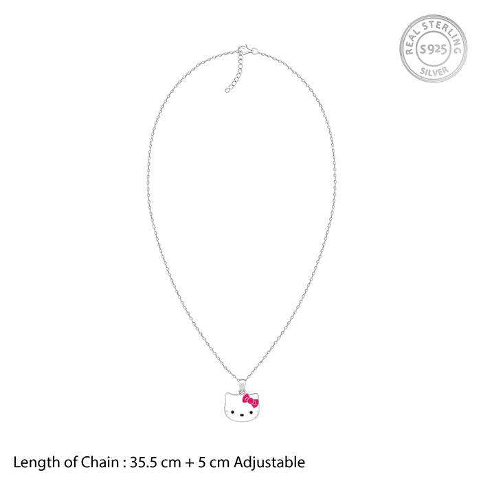 Giva 925 Silver Hello Kitty Kid'S Pendant With Link Chain| Necklace To Gift Women & Girls | With Certificate Of Auth : PD02553
