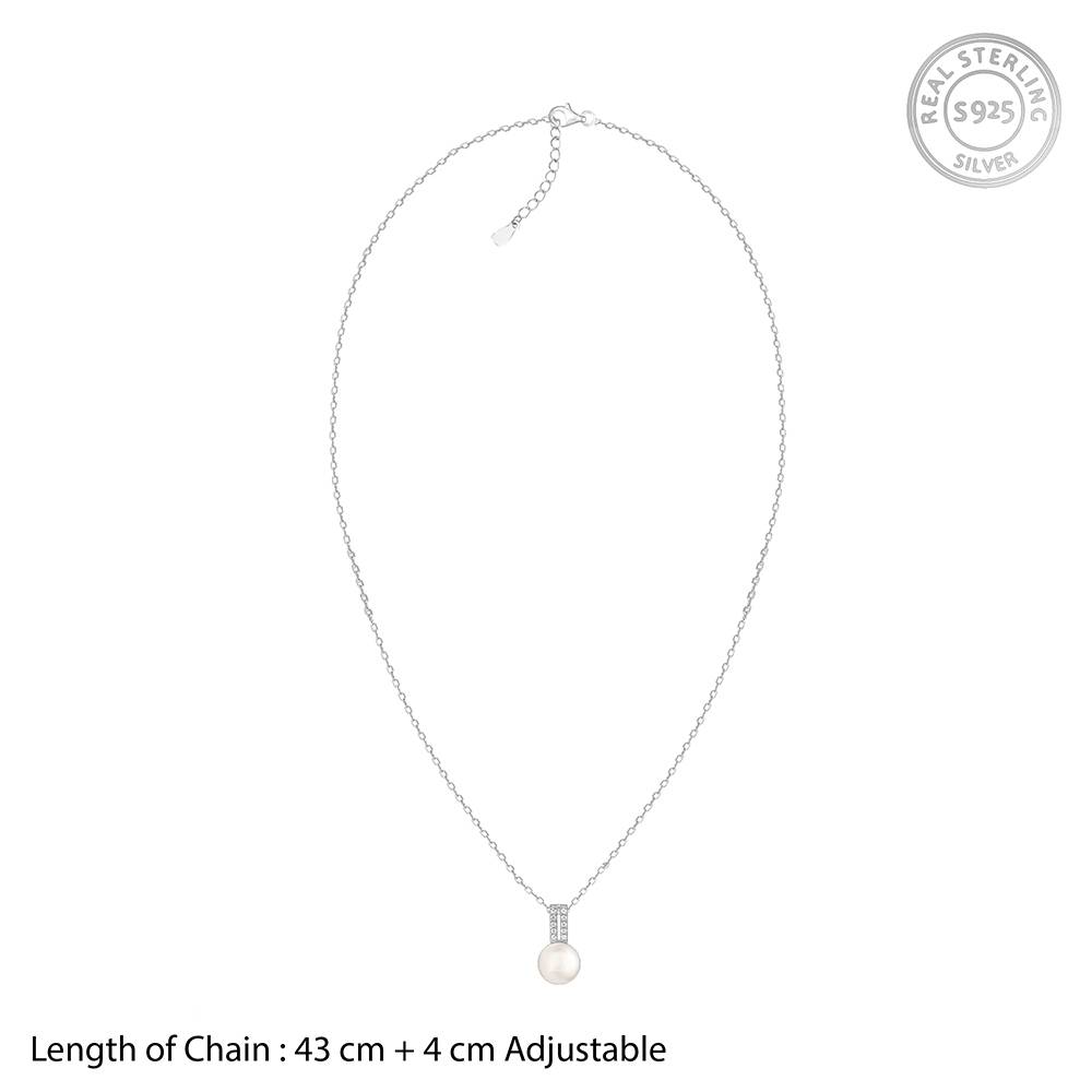 Giva 925 Silver Fall Pearl Pendant With Link Chain| Necklace To Gift Women & Girls : PD02560