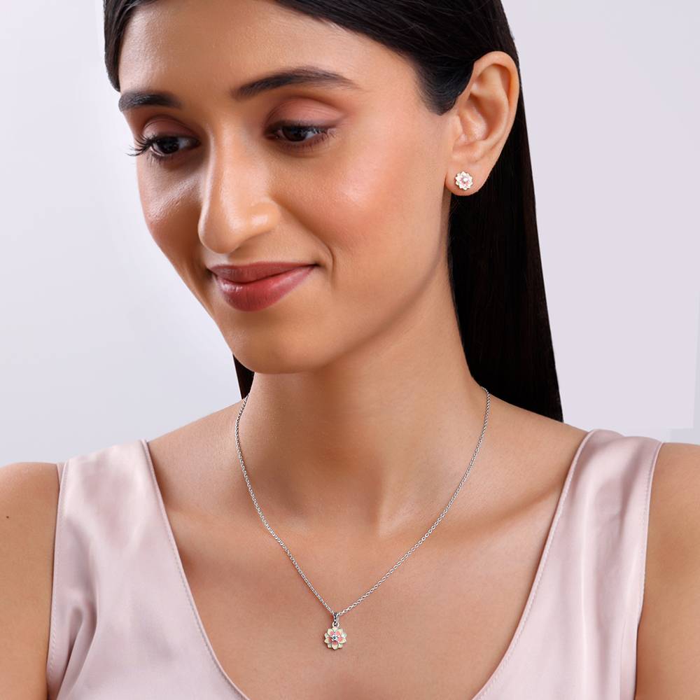 925 Silver Floral Fusion Set : PD02561ER02839