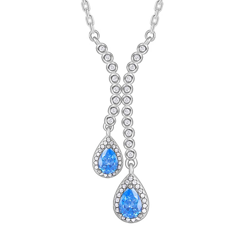 Silver Oceanic Sparkle Necklace : PD02576