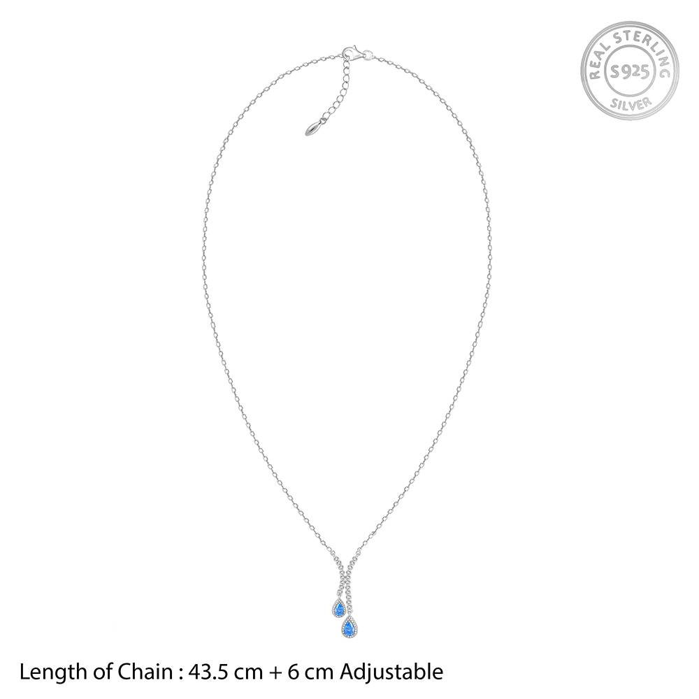 Silver Oceanic Sparkle Necklace : PD02576