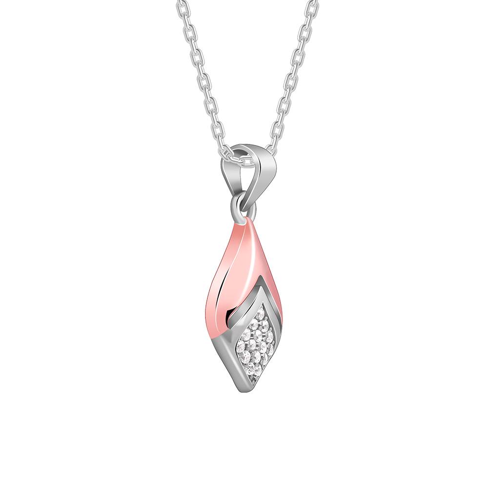Giva 925 Silver Dual Tone Majestic Rhombus Pendant With Link Chain| Necklace To Gift Women & Girls | With Certificat : PD02583