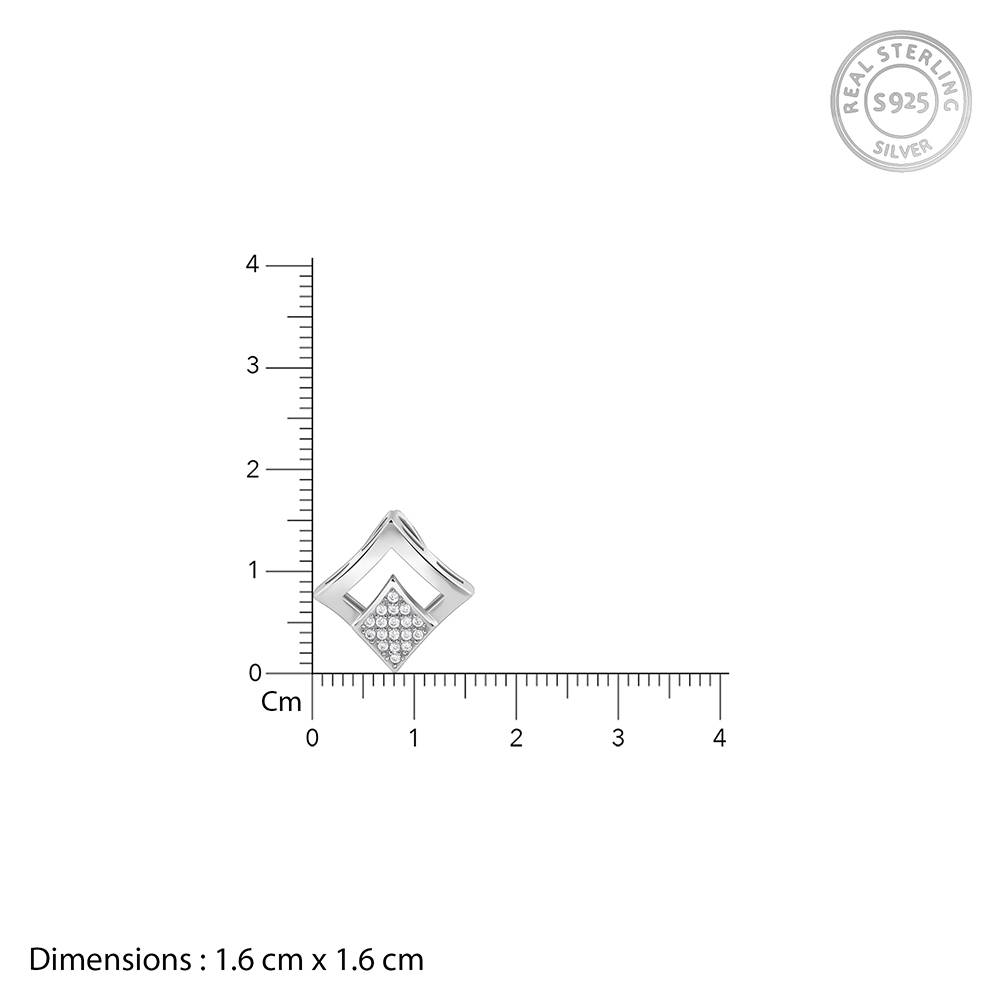 925 Silver Radiant Rhombus Set : PD02585ER02858