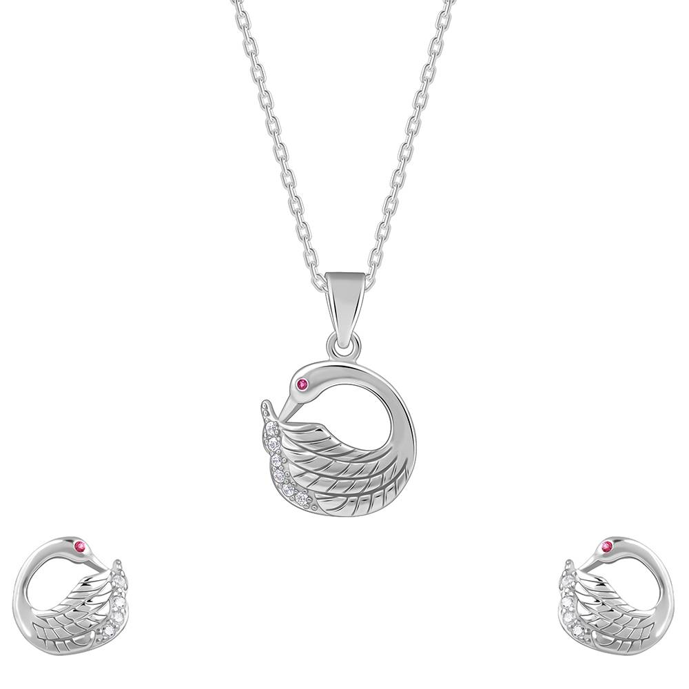 925 Silver Classy Swan Set : PD02588ER02861