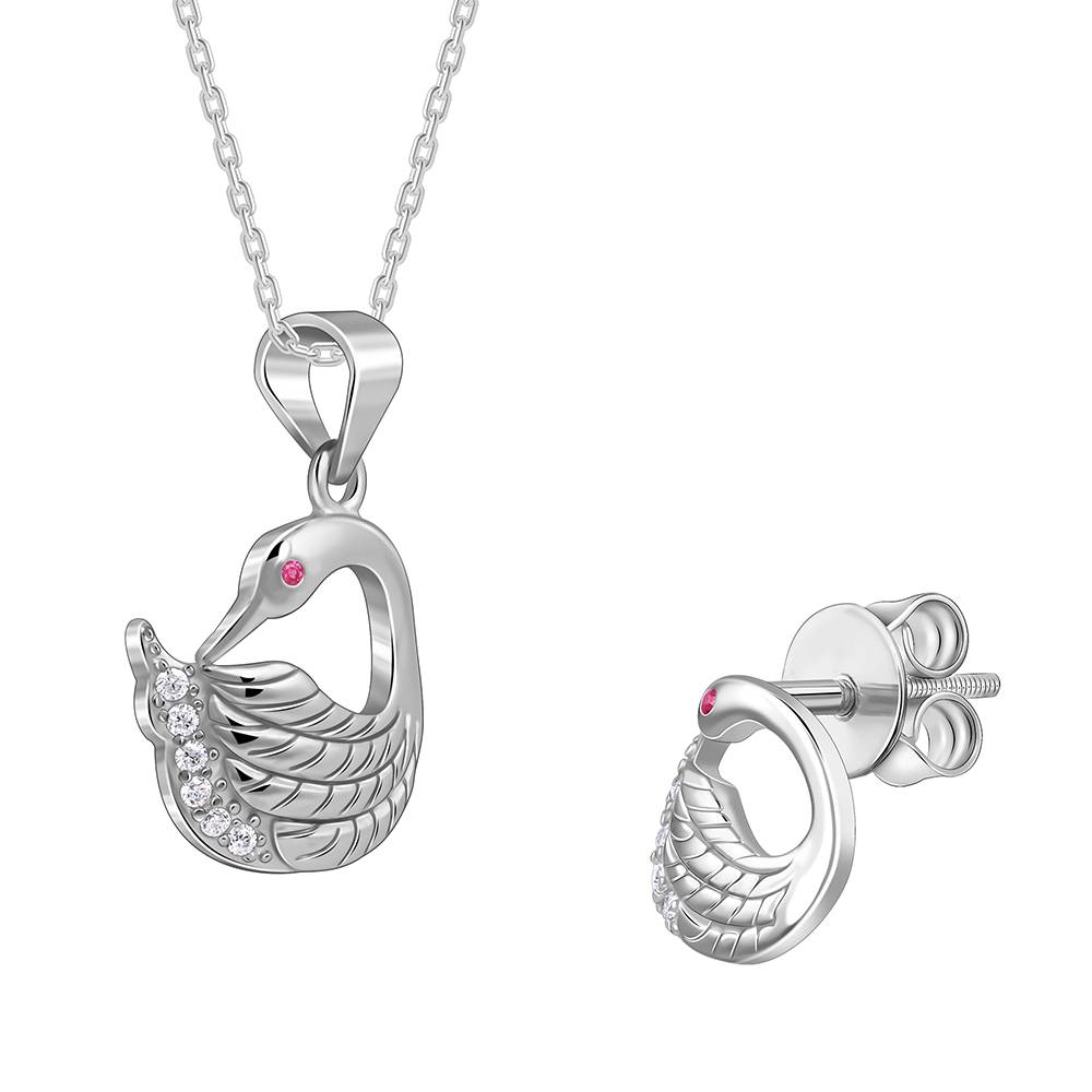 925 Silver Classy Swan Set : PD02588ER02861