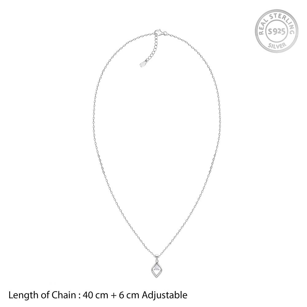 925 Silver Bling Queen Pendant With Link Chain : PD02589