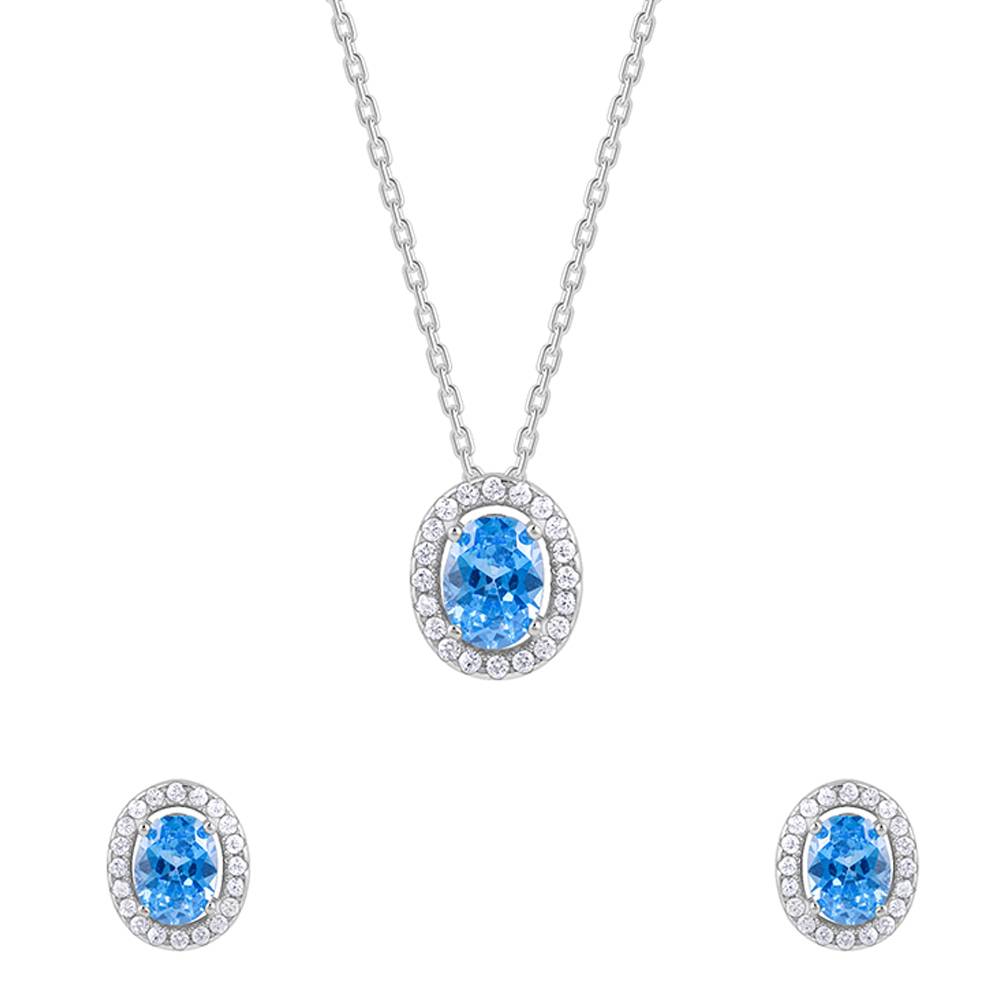 925 Silver Blue Dreams Set : PD02590ER02863