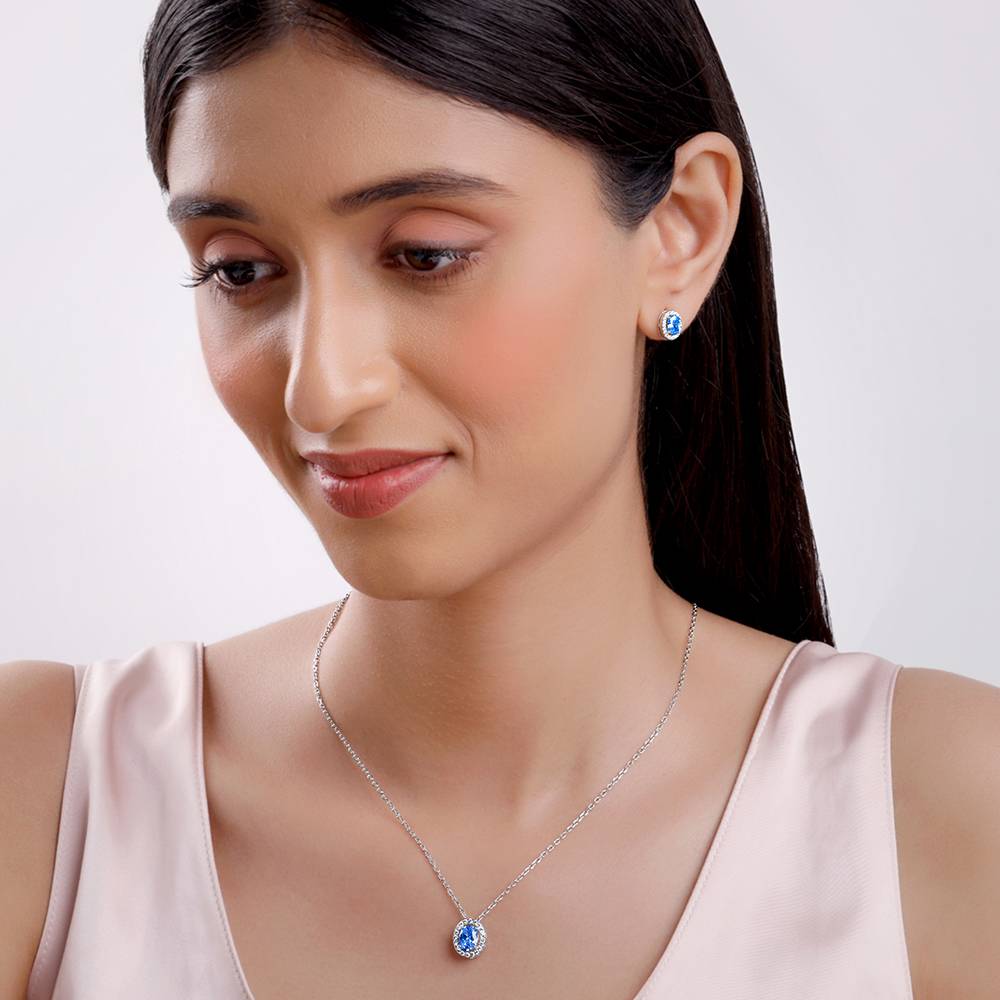 925 Silver Blue Dreams Set : PD02590ER02863
