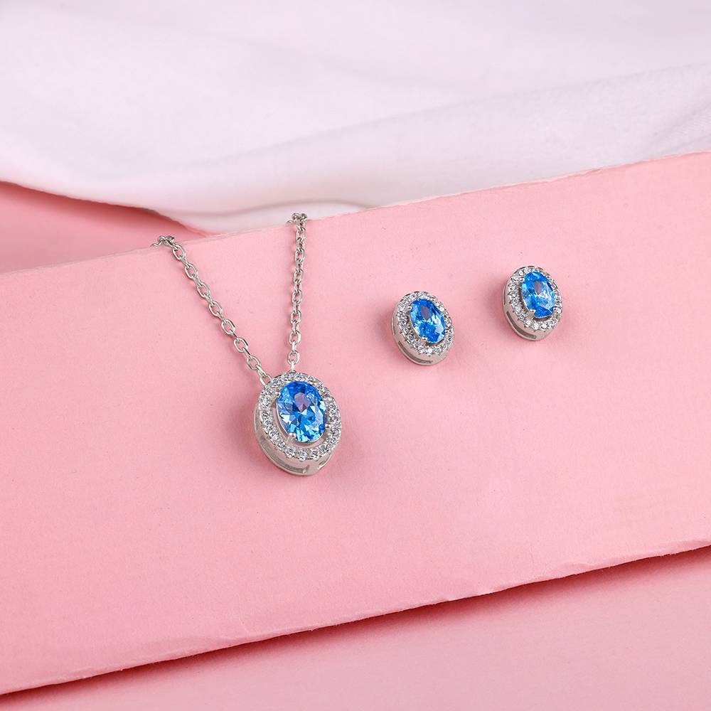 925 Silver Blue Dreams Set : PD02590ER02863