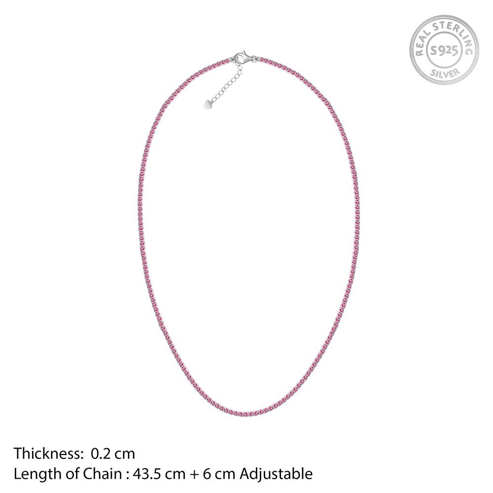 Giva 925 Silver Moonlit Grace Tennis Necklace : PD02592