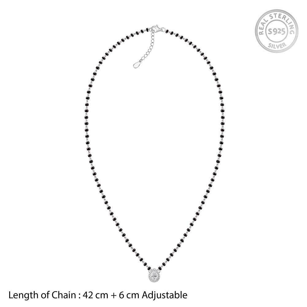 Giva 925 Silver Parinay Mangalsutra| Black Bead Necklace To Gift Women : PD02601