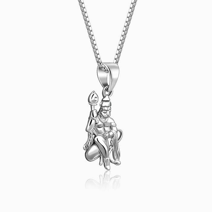 Giva 925 Silver Anjaneya Pendant With Link Chain For Him | Gifts For Men And Boys | With Certificate : PD02608