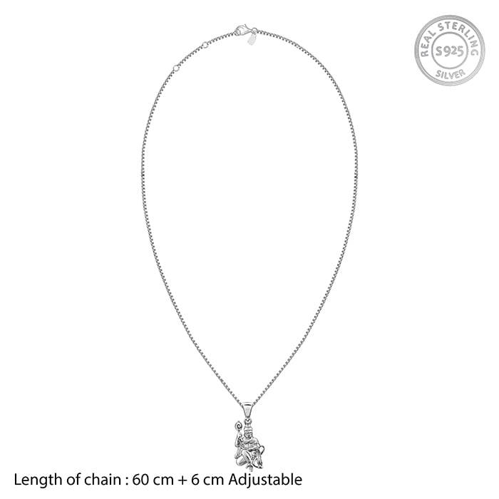 Giva 925 Silver Anjaneya Pendant With Link Chain For Him | Gifts For Men And Boys | With Certificate : PD02608