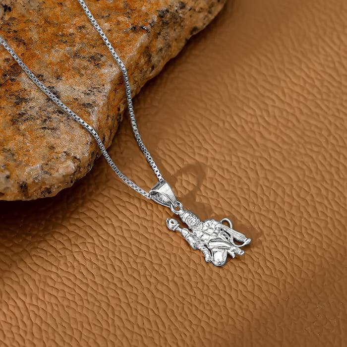 Giva 925 Silver Anjaneya Pendant With Link Chain For Him | Gifts For Men And Boys | With Certificate : PD02608