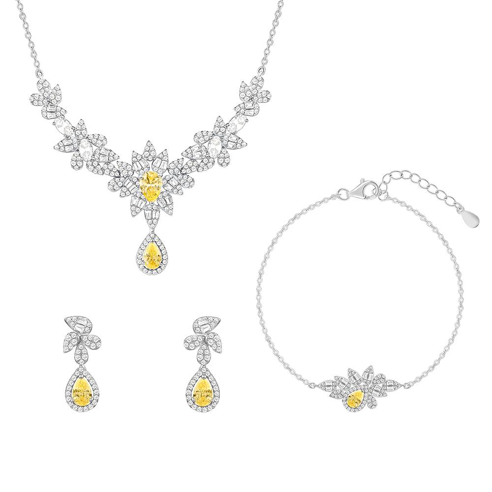 Giva 925 Silver The Fleur Set Of Three| Gifts For Women And Girls | With Certificate Of Authenticity A : PD02616ER02884BR01087