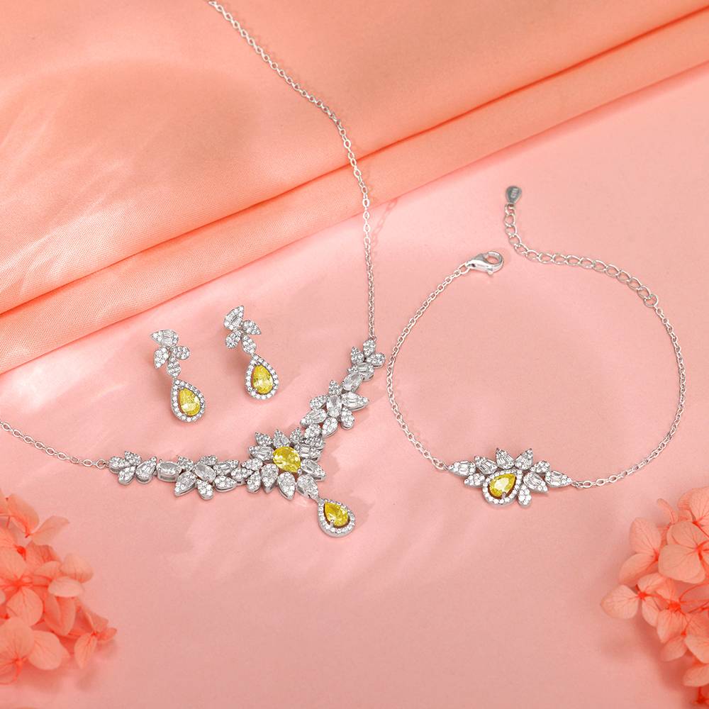 Giva 925 Silver The Fleur Set Of Three| Gifts For Women And Girls | With Certificate Of Authenticity A : PD02616ER02884BR01087