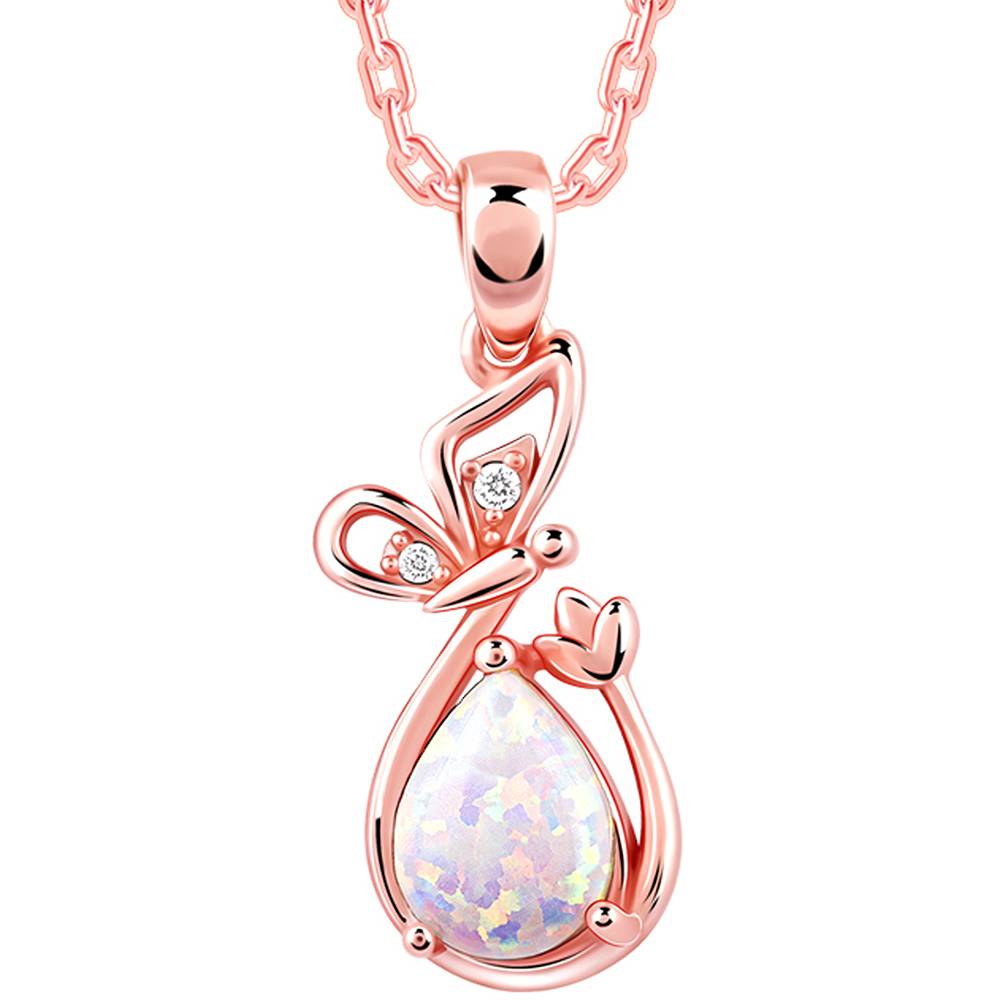 925 Silverrose Gold Starlight Spark Necklace : PD02622