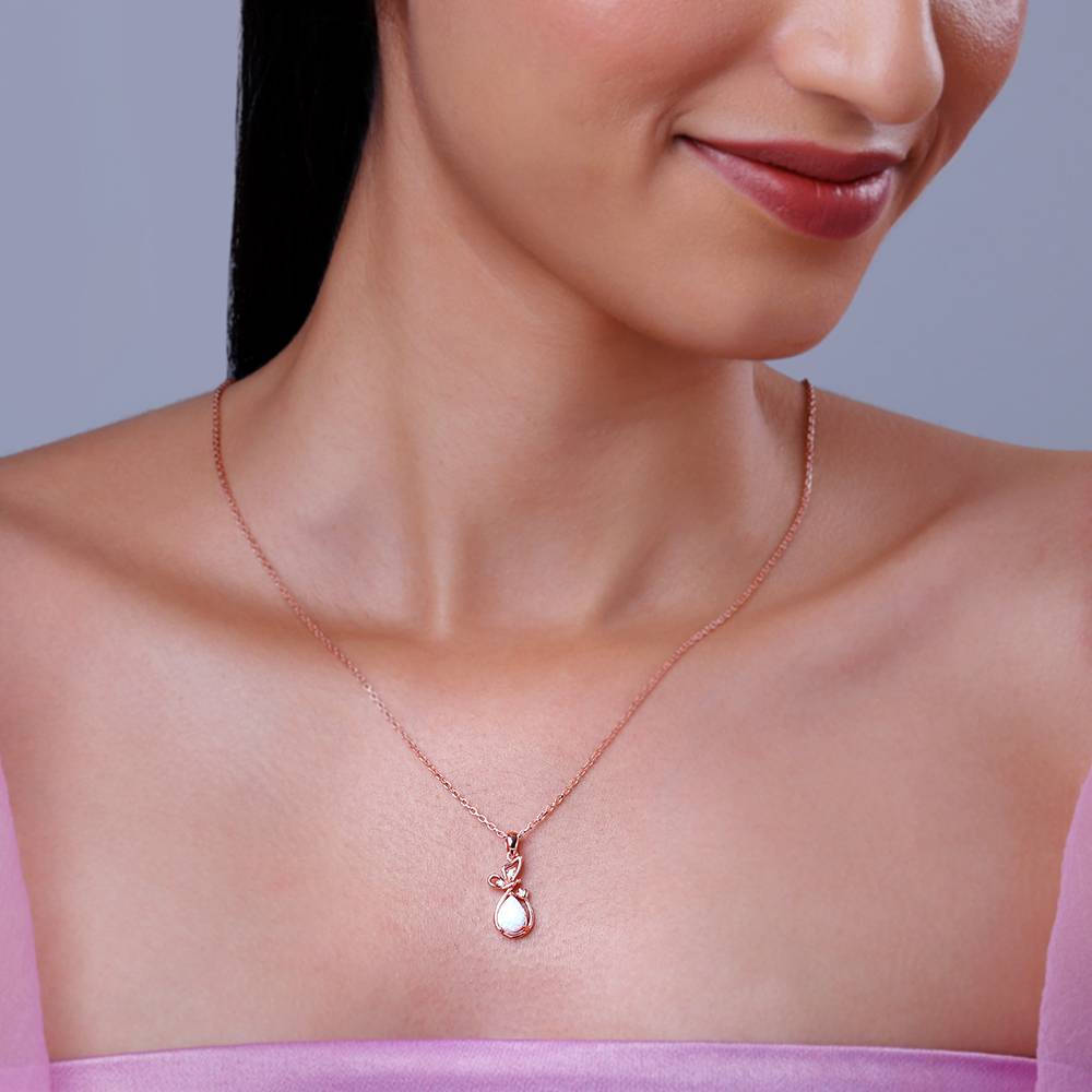 925 Silverrose Gold Starlight Spark Necklace : PD02622