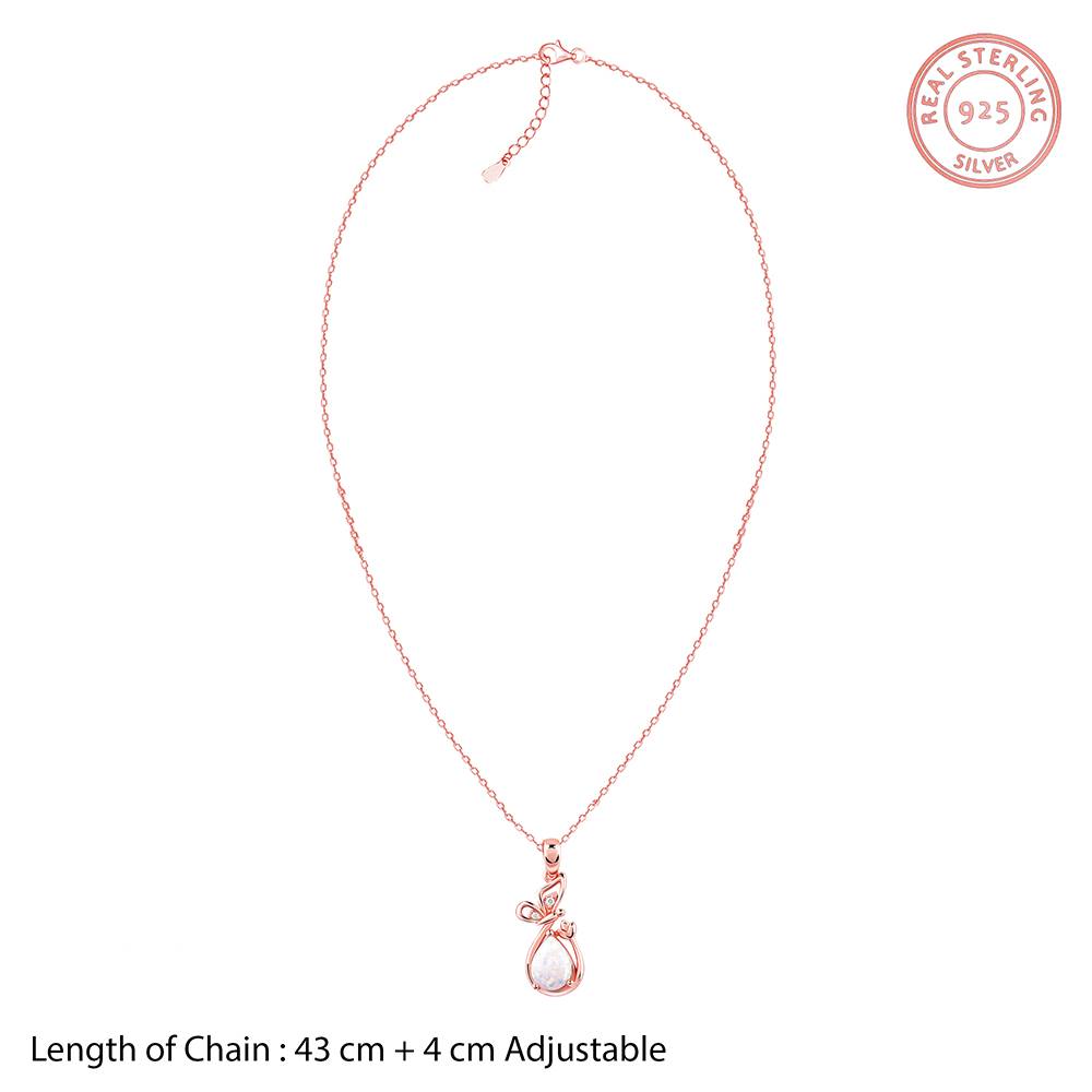 925 Silverrose Gold Starlight Spark Necklace : PD02622