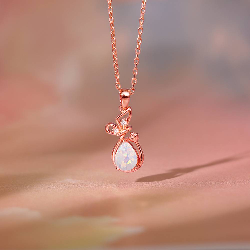 925 Silverrose Gold Starlight Spark Necklace : PD02622