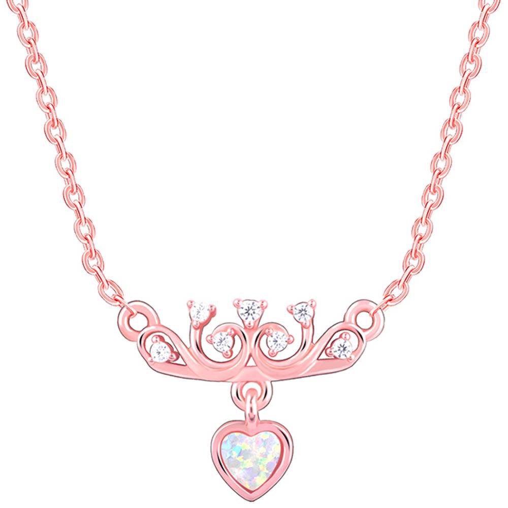 925 Silver Rose Gold She The Achiever Pendant With Link Chain : PD02626