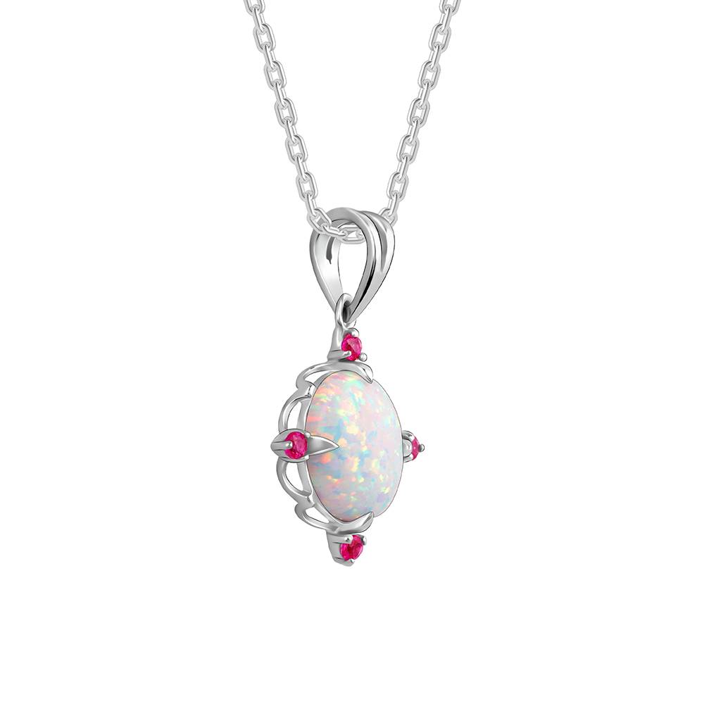 925 Silver Opal Dreams Pendant With Link Chain : PD02632