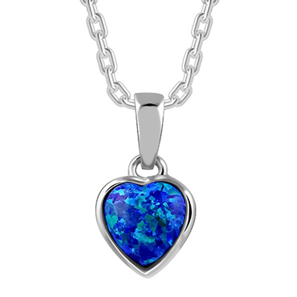 925 Silver Dreamy In Blue Pendant With Link Chain : PD02633