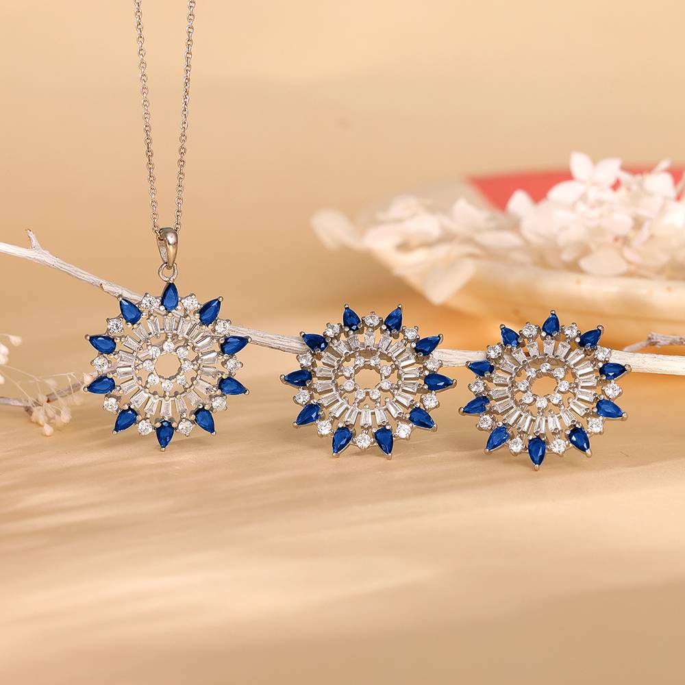 Giva 925 Silver Flourishing Set| Gifts For Women And Girls | With Certificate Of Authenticity And 925 Stamp | : PD02641ER02816