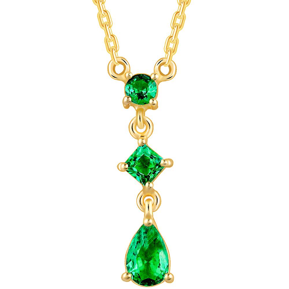 925 Silver Golden Aurora Drop Necklace| Pendant To Gift Women & Girls : PD02650