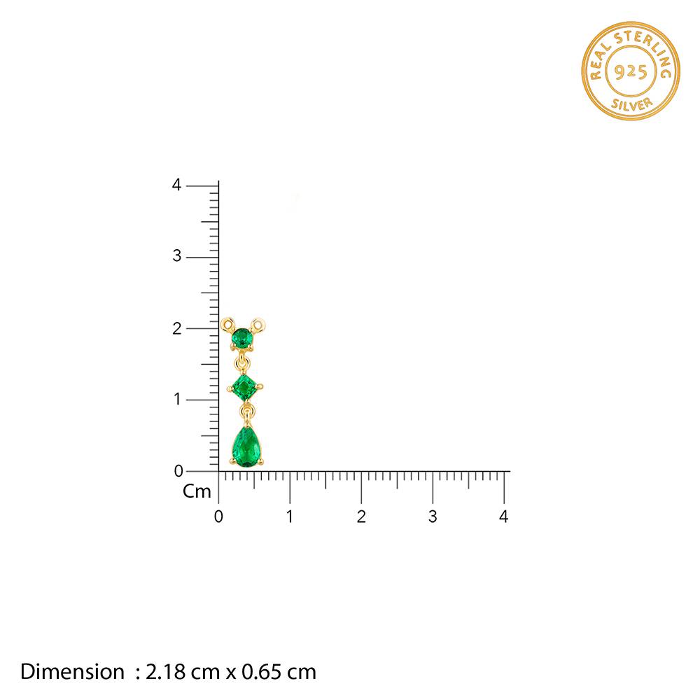 925 Silver Golden Aurora Drop Necklace| Pendant To Gift Women & Girls : PD02650