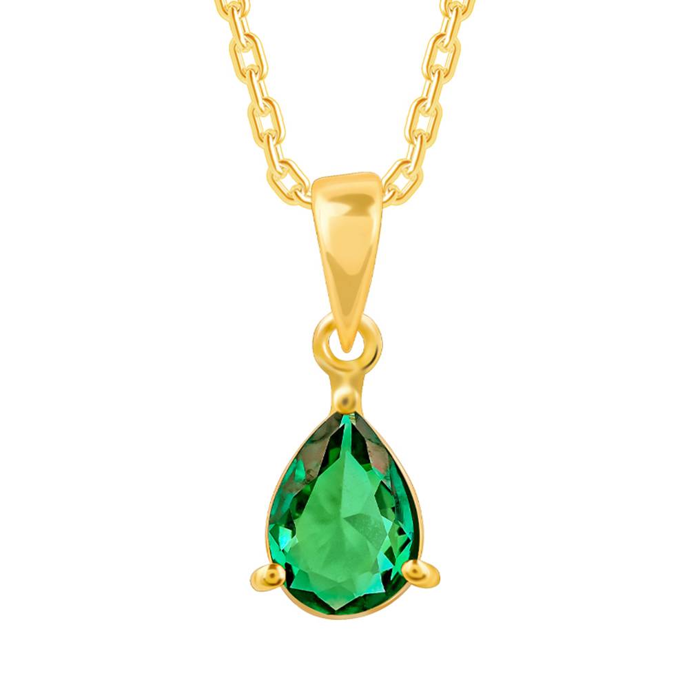 925 Silver Golden Peridot Dream Pendant With Link Chain| Necklace To Gift Women & Girls : PD02653